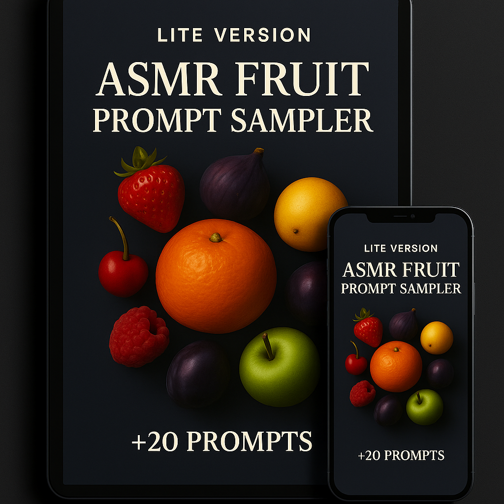 ASMR Fruit Prompt Sampler – Step-by-step guide + 20 prompts