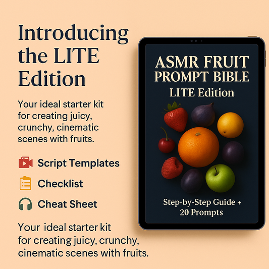 ASMR Fruit Prompt Sampler – Step-by-step guide + 20 prompts